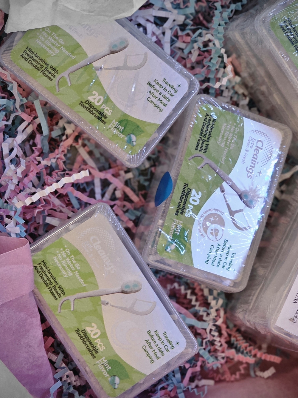 Travel Toothbrush Picks - Mint Flavor (Pack of 20)